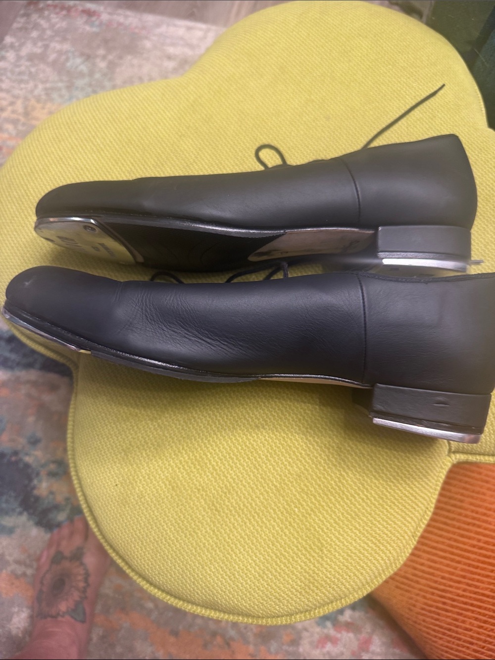 Mens Jazz Tap Leather Tap Shoes - Picture 3 of 7